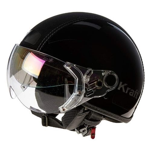 Capacete Kraft Plus Vintage - Semi Revestido Preto